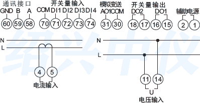 單相數(shù)顯電流表接線圖